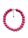Chunky balls necklace - Funky pink