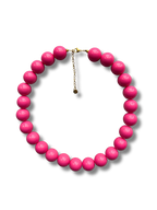 Chunky balls necklace - Funky pink